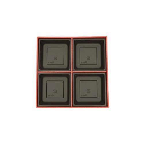 折 松花堂7寸−4/黒・古今(ボ) 8セット