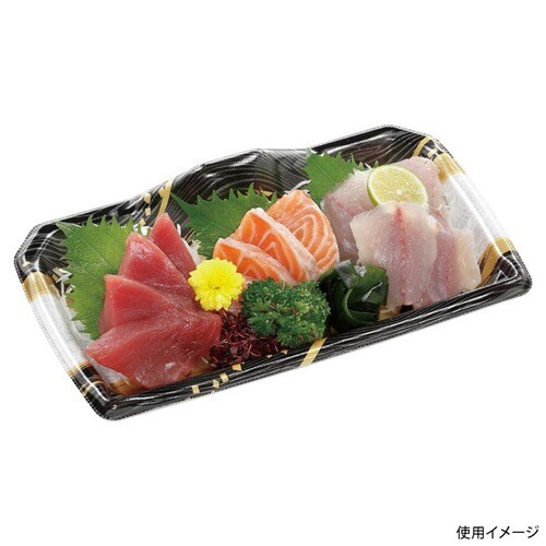 刺身容器 宝山24−14 本体 雪舟金 16セット