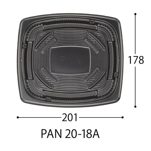軽食容器CT街デリPAN20−18ABK身×12