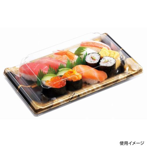 刺身容器 CF宴角10−2 帯代BK−BK身×16