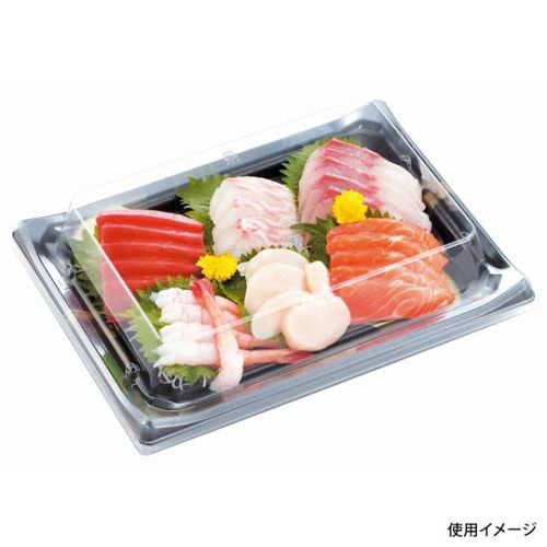 刺身容器 CT波ね皿27−20壮月BK−BK身×6