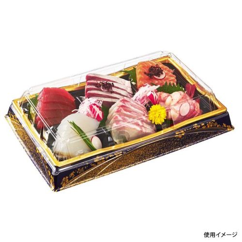 刺身容器HS天城18−36Sまきえ紺BK身×12