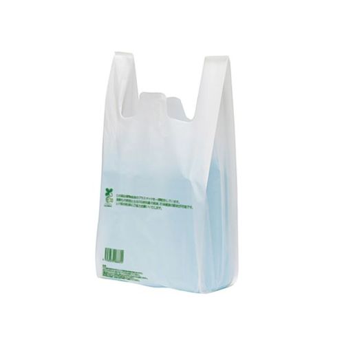 レジ袋 LL 乳白ブロック バイオマス 10セット