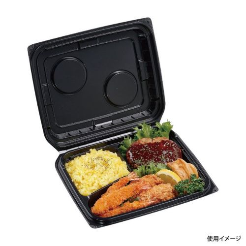 寿司容器DLV−BOX24−20MSD本体K黒×8