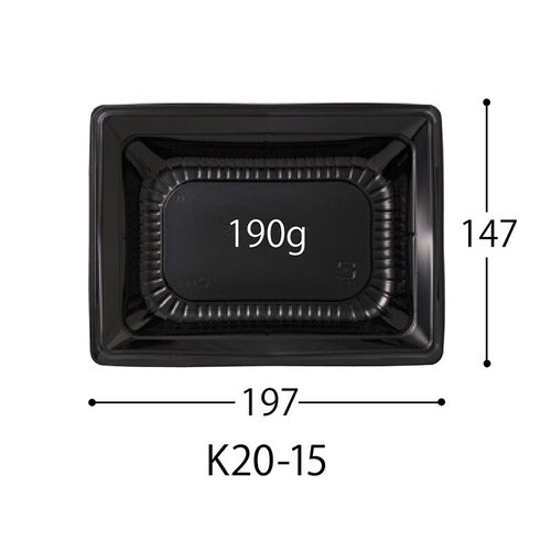 CTかこみ K20−15 黒−BK 身L1 ×16