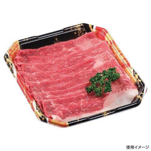 発泡トレーしゃぶしゃぶ長2.5人浅LS流華赤×18