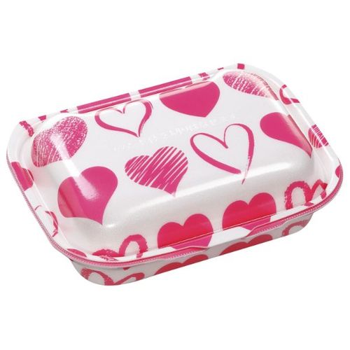 軽食容器DLVボーノ23−18−1ハートピンク×6