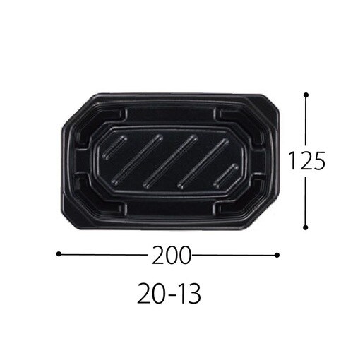 軽食容器 TPデリグー 20−13 黒 身 ×24