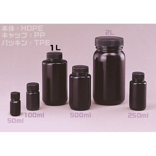 Jボトル丸型広口遮光1L 滅菌済 (50本入)