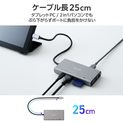USBType−Cハブ 10−in−1 グレー