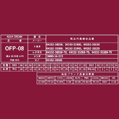 オイルフィルター AD−OFP−08−10