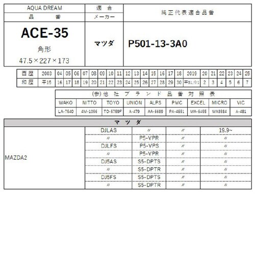エアフィルター AD−ACE−35