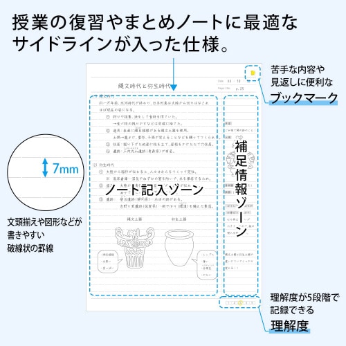 ノートクロスゾーンB5A罫パープル30枚×10