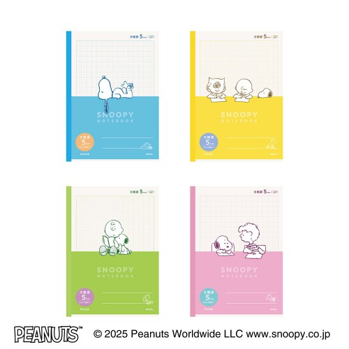 ノートスヌーピー5mm方眼罫26枚4冊束×30