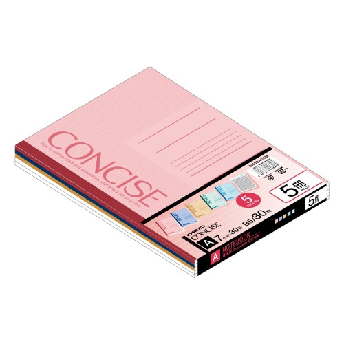 コンサイスノートB57mm罫色込み5冊束×20