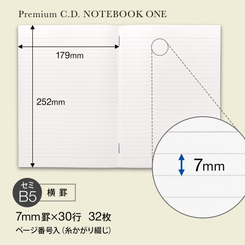 プレミアムCDノートONEB5横罫32枚×5