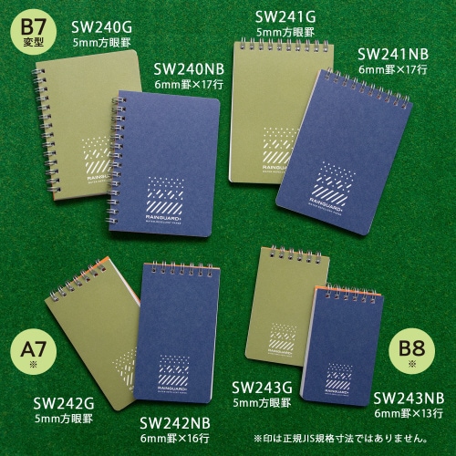 メモレインガードプラスB8天綴じB罫×5