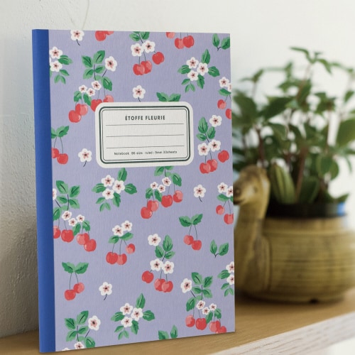 ノート花柄ノートパープル30枚×10