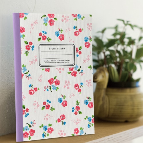 ノート花柄ノートホワイト30枚×10