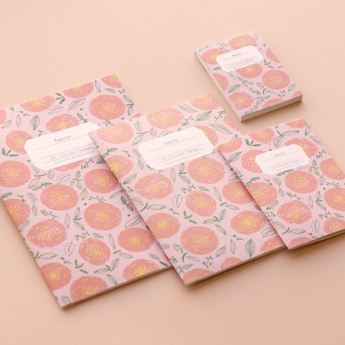 ノートhoccoA6丸花28枚×10