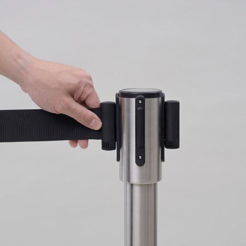 ベルトパーティション ステンレスベース 黒 2台