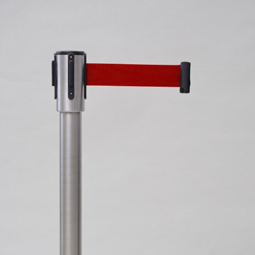 ベルトパーティション ステンレスベース 赤 2台