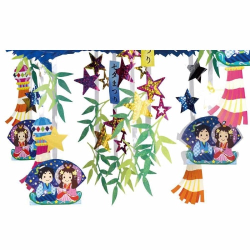 七夕吹き流しプリーツハンガー