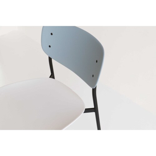 チェア 05ースチールー ライトグレー×ホワイト