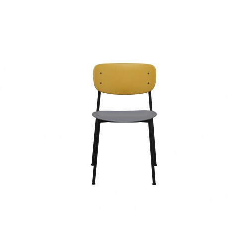 チェア 05ースチールー イエロー×グレー