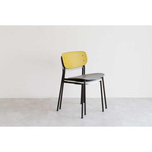チェア 05ースチールー イエロー×グレー