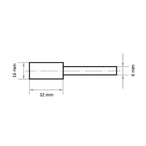軸付砥石 NKソフト φ16x32#24 円筒型