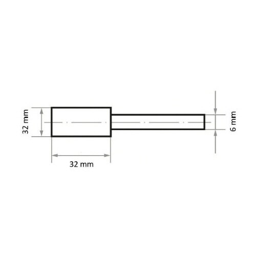軸付砥石 NKソフト φ32x32#24 円筒型