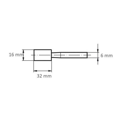 軸付砥石 GC ハード φ16x32#24 円筒型