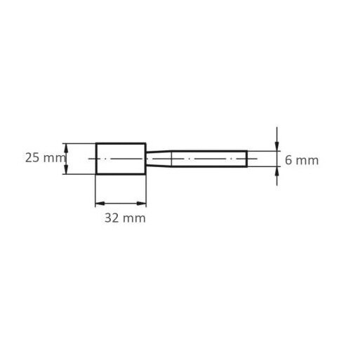 軸付砥石 GC ハード φ25x32#24 円筒型