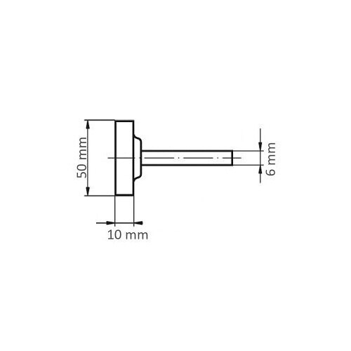 軸付砥石 A ハード φ50x10#24 平型