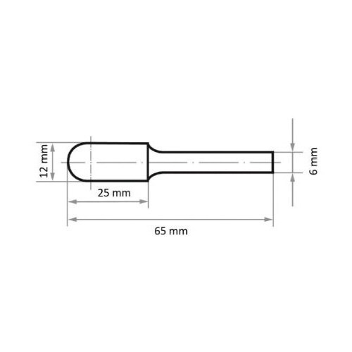 超硬バー スチール用 12x25x65mm