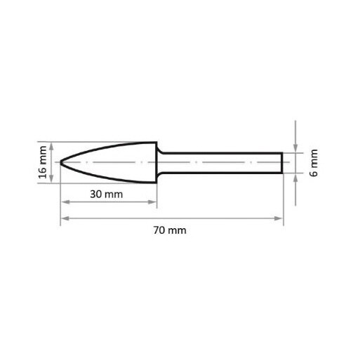 超硬バー スチール用 16x30x70mm