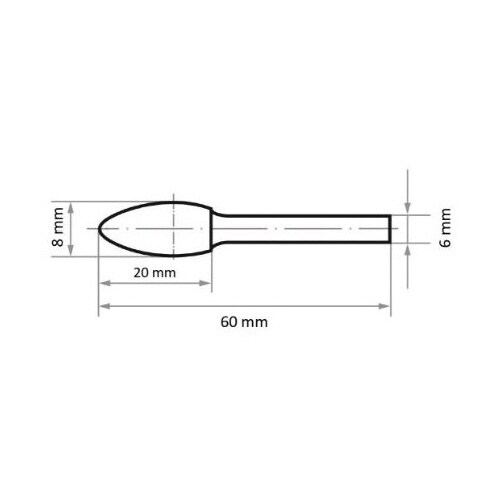 超硬バー スチール用 8x20x60mm