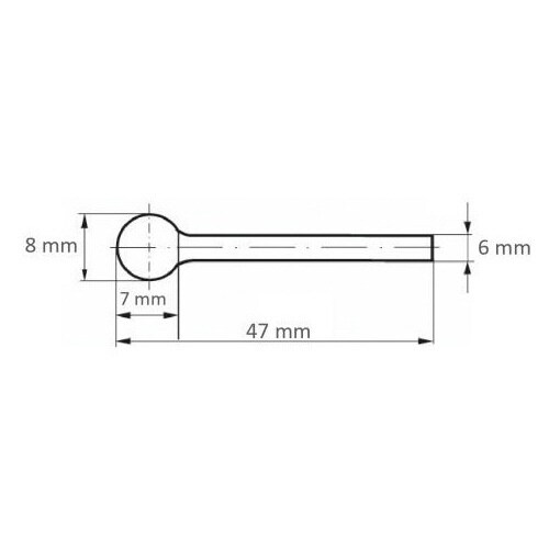 超硬バー ステンレス用 8x 7x47mm