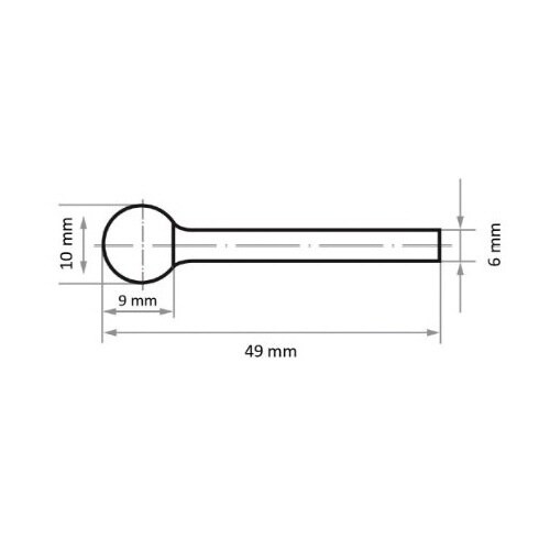 超硬バー ステンレス用 10x 9x49mm