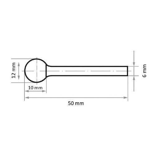 超硬バー ステンレス用 12x10x51mm