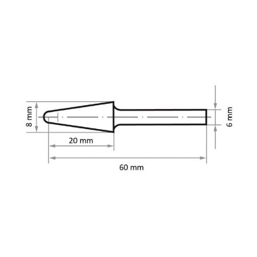 超硬バー アルミ用 8x20x60mm