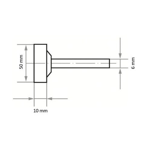 軸付砥石 PA φ50x10#30 平型