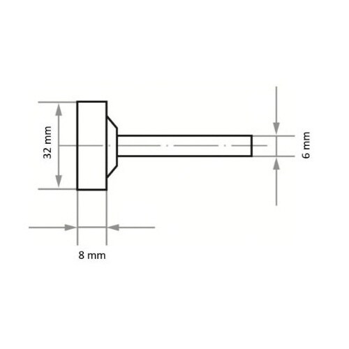軸付砥石 PA φ32x 8#46 平型