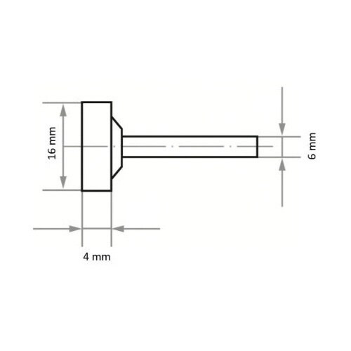 軸付砥石 PA φ16x 4#60 平型