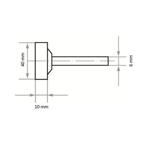 軸付砥石 A φ40x10#24 平型