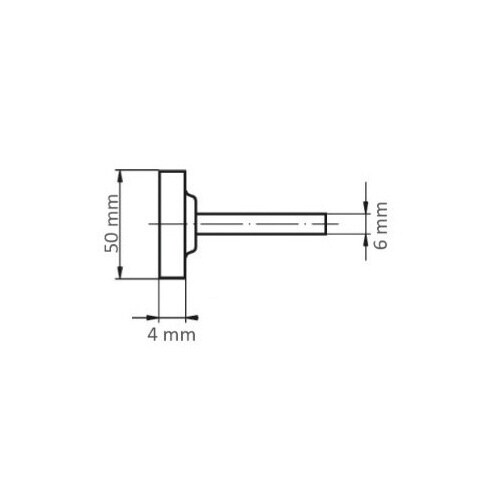 軸付砥石 A φ50x 4#24 平型