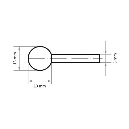 軸付砥石 PA φ13x13#46 丸型