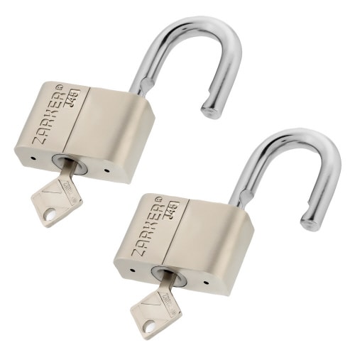 キー式 防錆南京錠 ツル径7mm シルバー