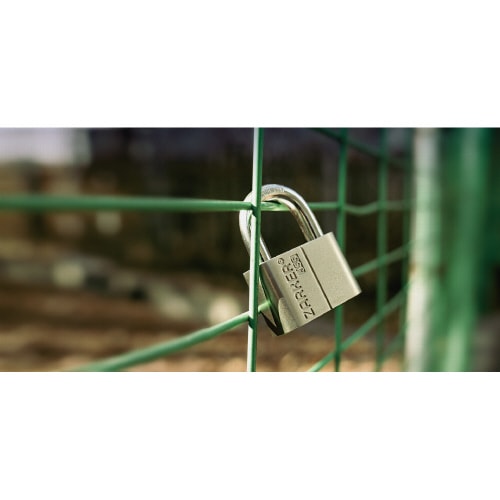 キー式セキュリティ南京錠 ツル径10mm シルバー